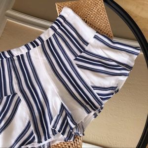 lovers & friends white blue oasis flowy shorts